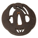 Antique Tsuru Tsuba | Japanese Crane Sword Guard