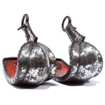 Japanese Antiques Abumi Pair of Stirrups with a Floral Motif
