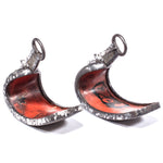 Japanese Antiques Abumi Pair of Stirrups with a Floral Motif