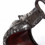Japanese Antiques Abumi Pair of Stirrups with a Floral Motif