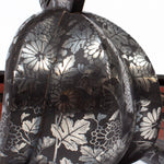 Japanese Antiques Abumi Pair of Stirrups with a Floral Motif