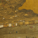 River Bridges Gold Folding Screen