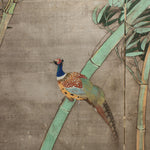 Japanese Antique Screen Panel Painting | Pheasant on Bamboo