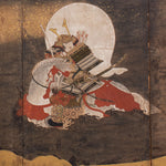 Genpei War Scene  Antique Japanese  Screen