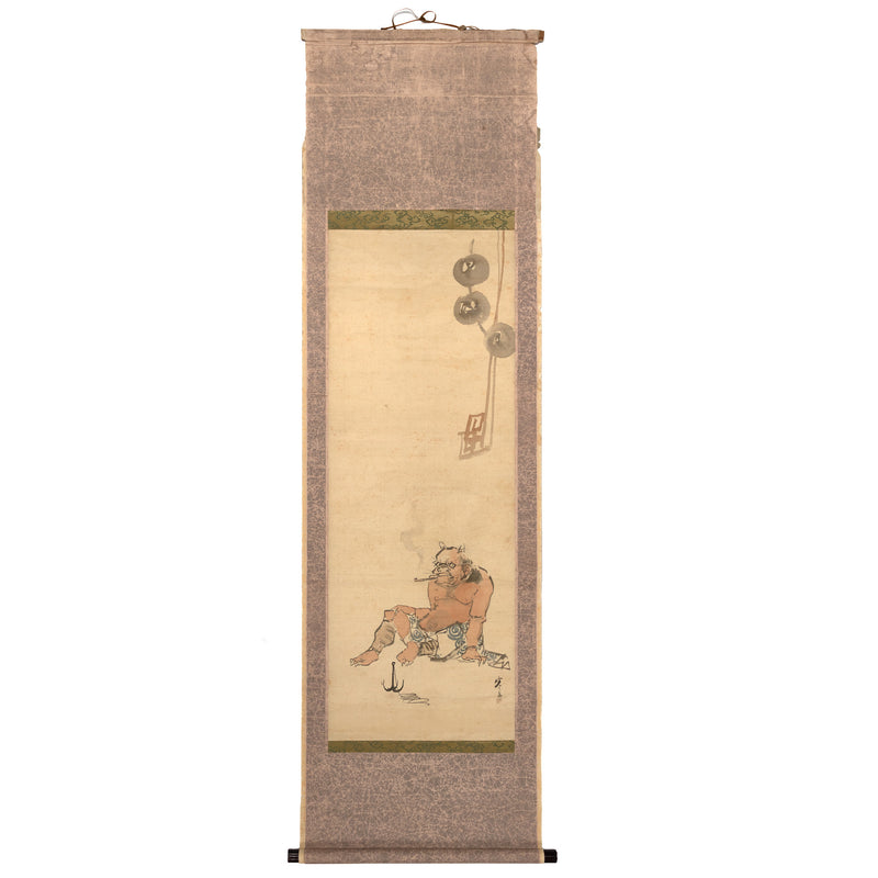 Thunder God on a Smoke Break Scroll
