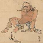 Thunder God on a Smoke Break Scroll