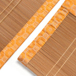 Sudare with Brocade Border| Split Bamboo Blind | Set of 4
