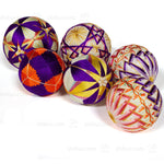 Temari Ball Set of 6 - Traditional Folk Art Toy