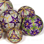 Temari Ball Set of 8 - Traditional Folk Art Toy