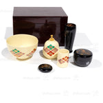 Matcha Travelling Tea Set with Tea Bowl with Lacquered Box