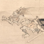 Antique Japanese Scroll of Shoki the Demon Queller