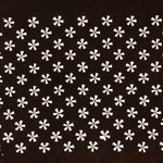 Hand Cut Flower Katagami | Japanese Lacquered Paper Stencil