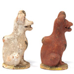 Pair of Ceramic Inari Foxes