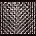 Woven Motif Edo Komon Katagami | Japanese Lacquered Paper Stencil