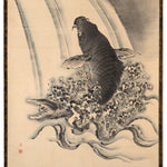 Sumi-e Koi And Waterfall Scroll