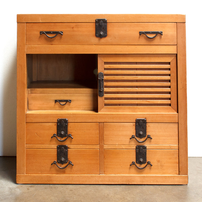 Merchant Ledger Storage Tansu | Japanese Antique Tansu Chest