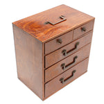 Burlwood Sewing Box from Sakata Japan