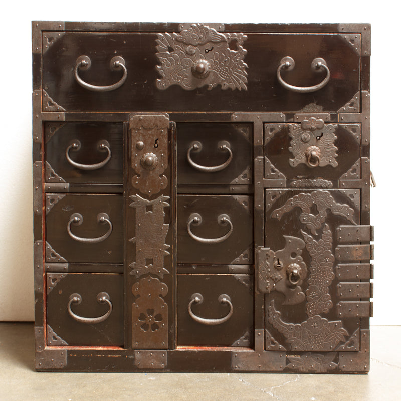 Antique Bo-Dansu Personal Chest From Sakata Japan