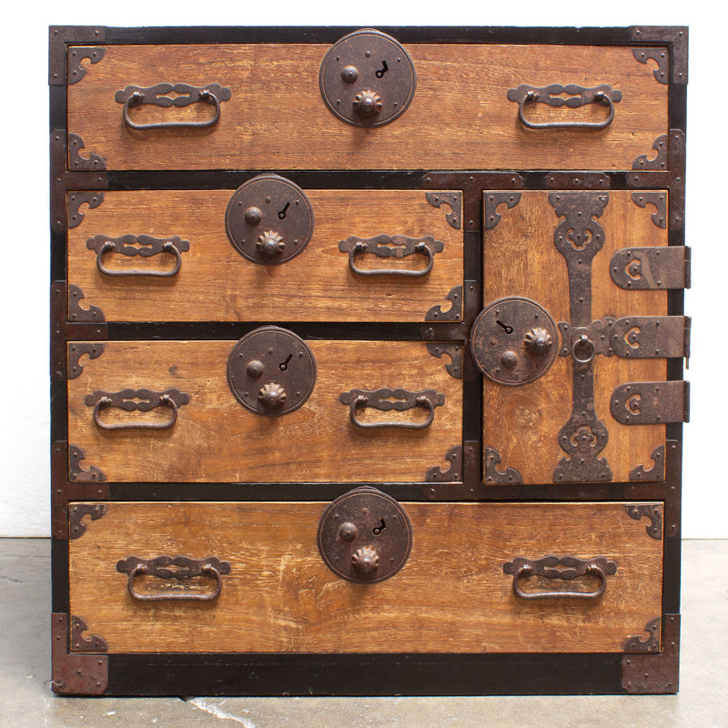 Kiri Ko Dansu | Small Japanese Antique Tansu Personal Chest