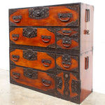 Rare Two Section Clothing Chest from Ogi, Sado Island- Japanese Antique Furniture