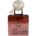 Kyodai Japanese Antique Furniture Vanity Dresser Mirror Chest