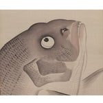 Sumi-E Tai Kakejjku  - Hand Ink Painted Scroll of a Lucky Tai