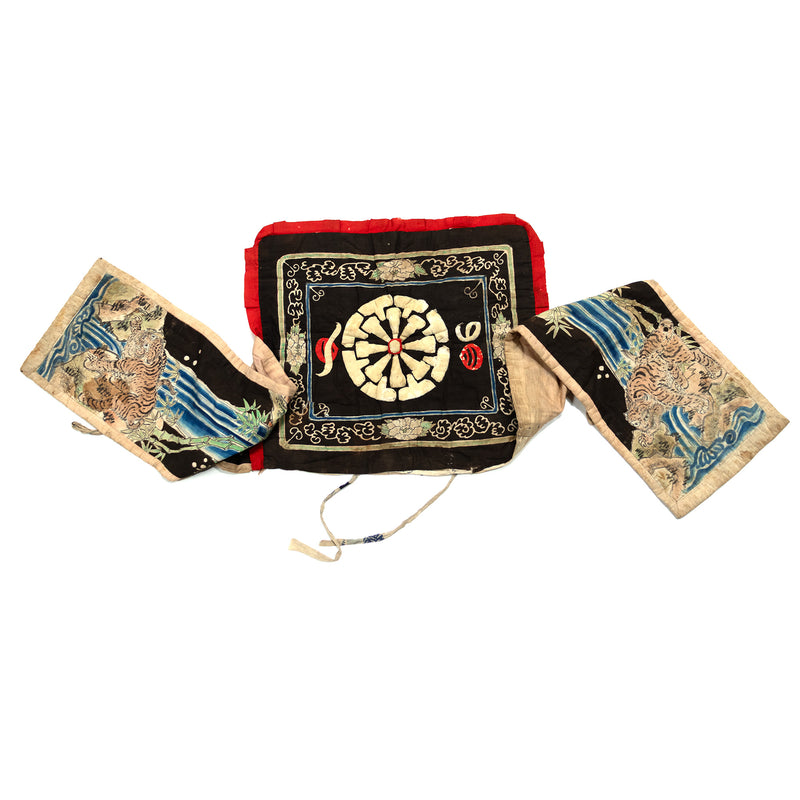 Tiger and Waterfall Umagake - Horse Banner - Japanese Indigo Tsutsugaki