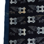 E-Gasuri Tortise and Crane Futonji | Japanese Indigo