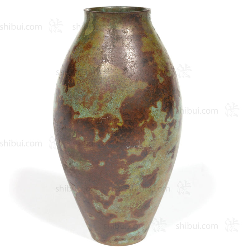 Green and Brown Vintage Bronze Vase