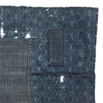 Indigo Kasuri Boro 2 Panel Sheet | Japanese Patchwork Textile