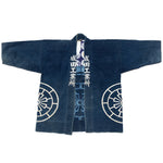 Happi Coat with Wheel Motif and Pockets | Indigo Dyed Cotton