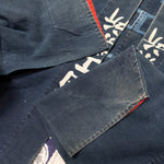 Happi Coat with Wheel Motif and Pockets | Indigo Dyed Cotton