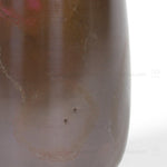 Vintage Bronze Single Flower Vase with Purple Accents