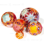 Temari Ball Set of 5 - Traditional Folk Art Toy