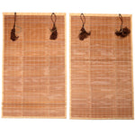 Sudare with Brocade Border| Split Bamboo Blind | Set of 2