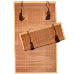 Sudare with Brocade Border| Split Bamboo Blind | Set of 2