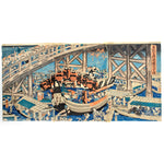 Famous Places at the Eastern Capital: Evening at Ryogoku, 1856 | Japanese Woodblock Print