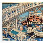 Famous Places at the Eastern Capital: Evening at Ryogoku, 1856 | Japanese Woodblock Print