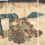 Fairy Tale Triptych | Antique Japanese Wood Block Print