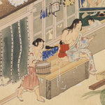 The Craftsmen's Life - Cooper & Tatami Maker | Antique Japanese Wood Block Print