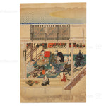 The Craftsmen's Life - Lacquerware Maker | Antique Japanese Wood Block Print