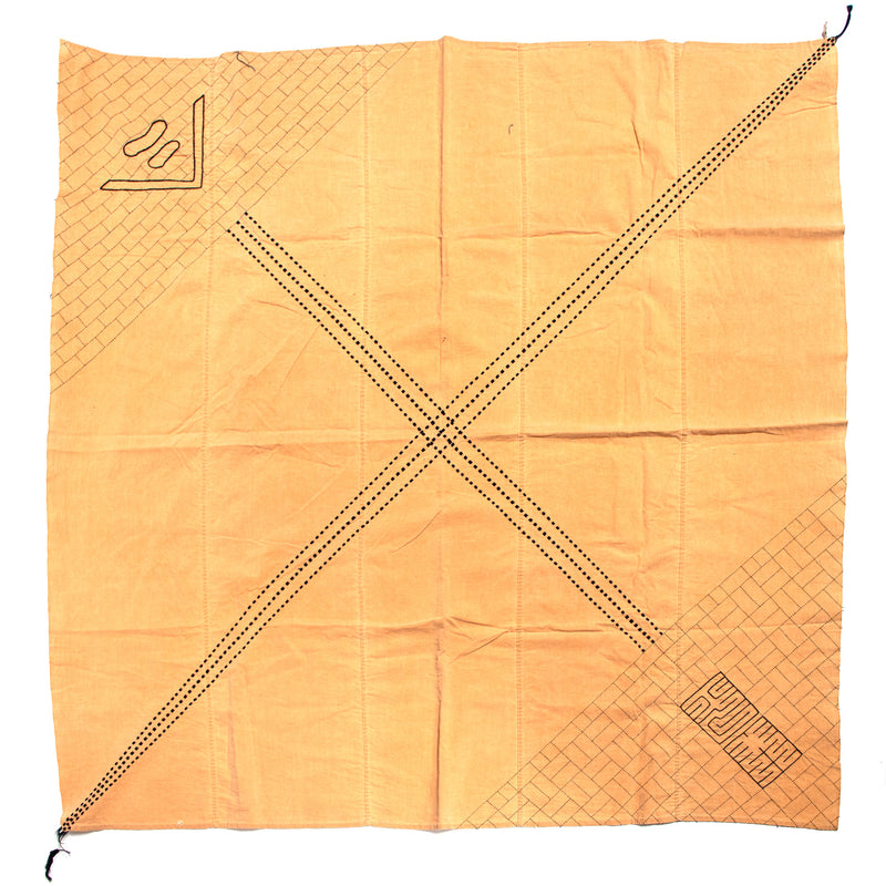 Peach Sashiko Cotton Furoshiki