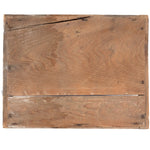 Japanese Antique Hand-painted Ema of a Praying Woman and Peony Flower Curtain