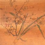 Antique Japanese Buddhist Temple Flowers Ceiling Painting