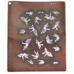 Katagami Japanese Lacquered Paper Stencil with Origami Cranes