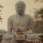 Hand Tinted Antique Japanese Albumen Photo of Kamakura Daibutsu | The Great Buddha