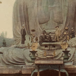 Hand Tinted Antique Japanese Albumen Photo of Kamakura Daibutsu | The Great Buddha