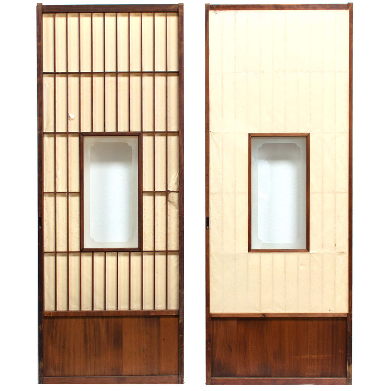 Cedar Shoji doors with tan papering