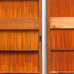 Narrow Sugi Yoshido Doors (Sold Individually) | Japanese Cedar and Bamboo Doors for Summer | Architectural Decor