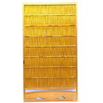 Single Sugi Yoshido Door | Japanese Cedar and Bamboo Wooden Doors for Summer